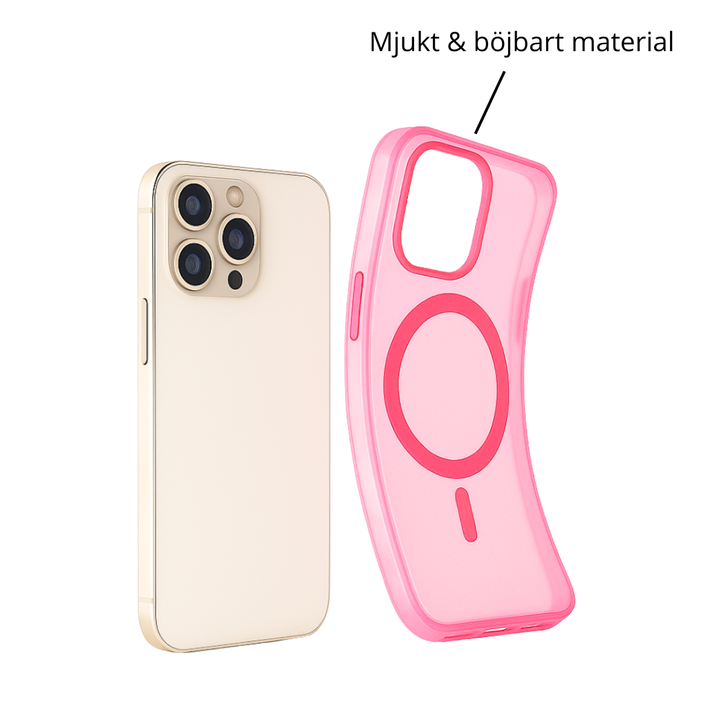 Mobilskal MagSafe Rosa Transparent