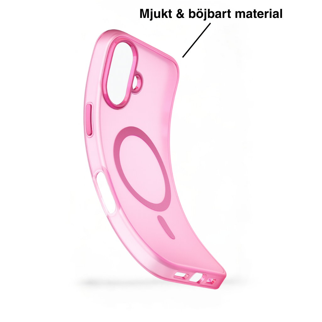 Mobilskal MagSafe Rosa Transparent