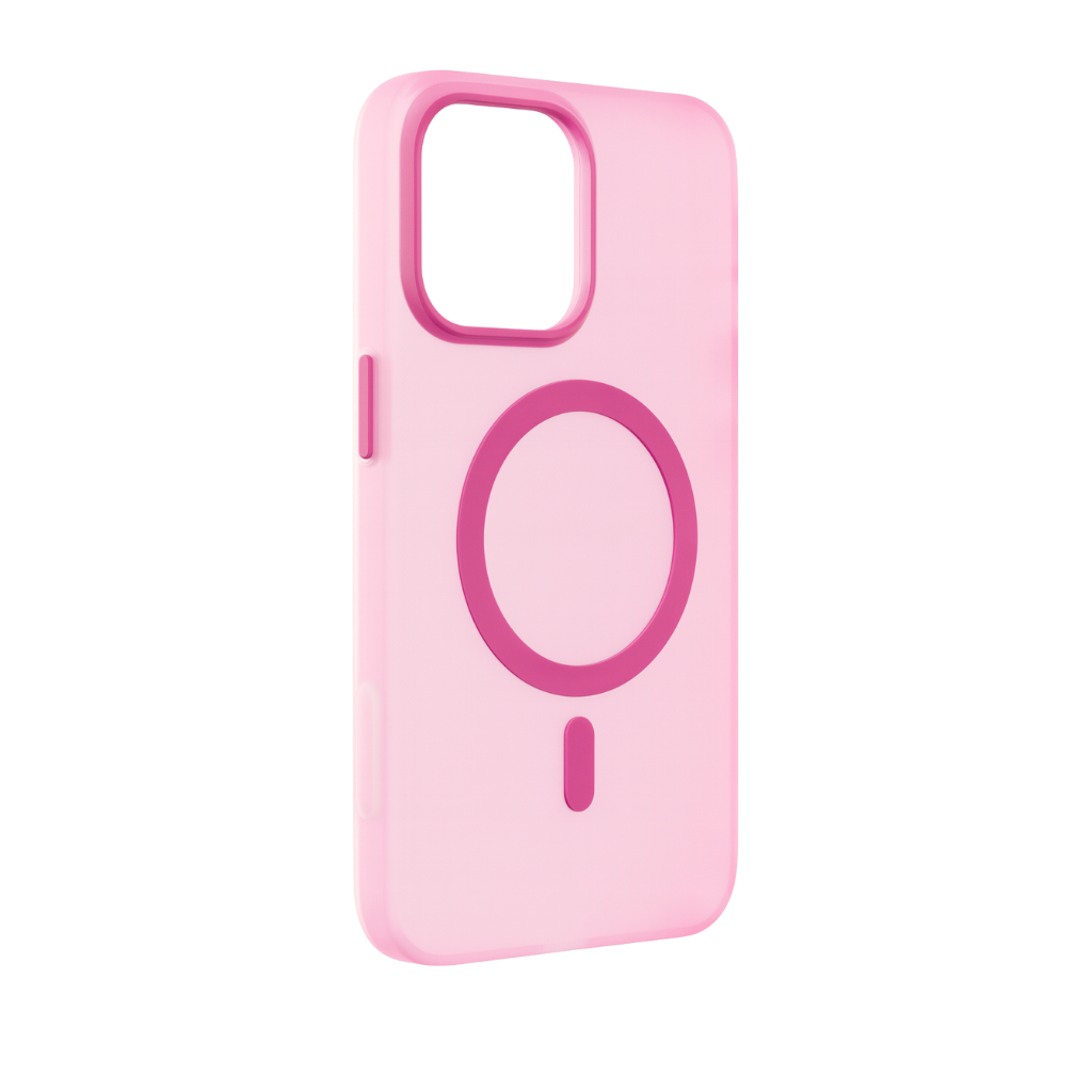 Mobilskal MagSafe Rosa Transparent