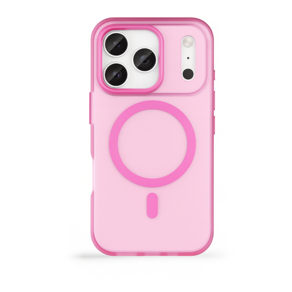 Mobilskal MagSafe Rosa Transparent