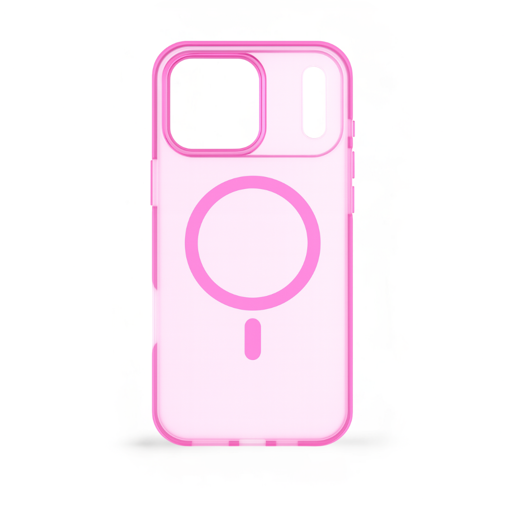 Mobilskal MagSafe Rosa Transparent