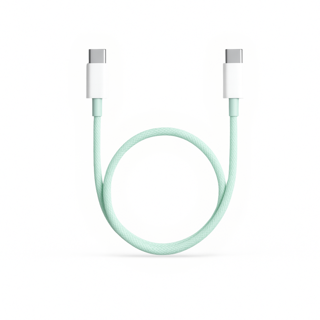 Micflip Rainbow snabbladdningskabel USB-C till USB-C 60W, 3A, 1m USB-C PD
