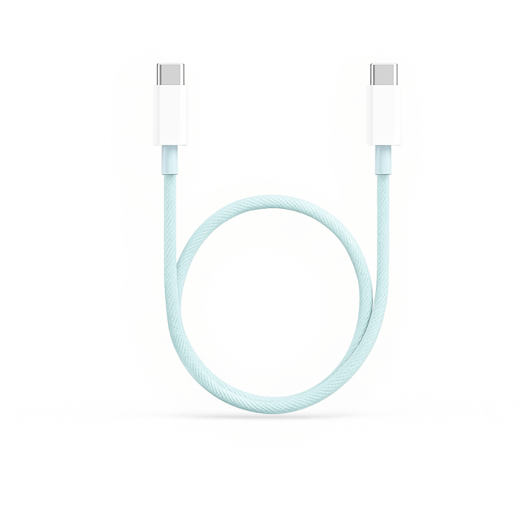 Micflip Rainbow snabbladdningskabel USB-C till USB-C 60W, 3A, 1m USB-C PD
