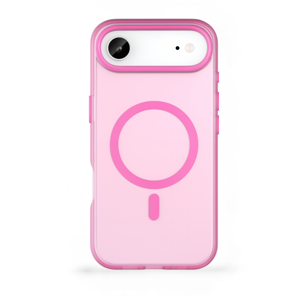 Mobilskal MagSafe Rosa Transparent
