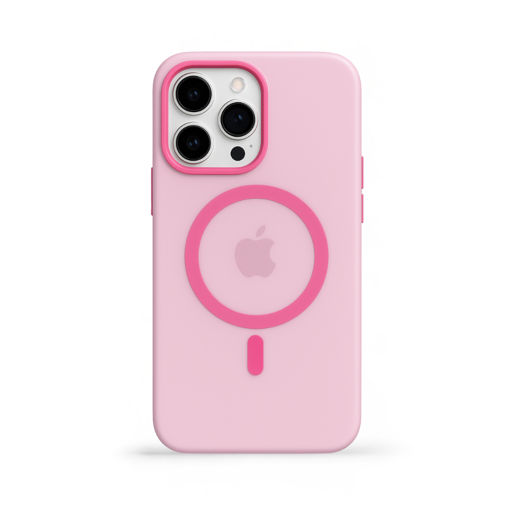 Mobilskal MagSafe Rosa Transparent