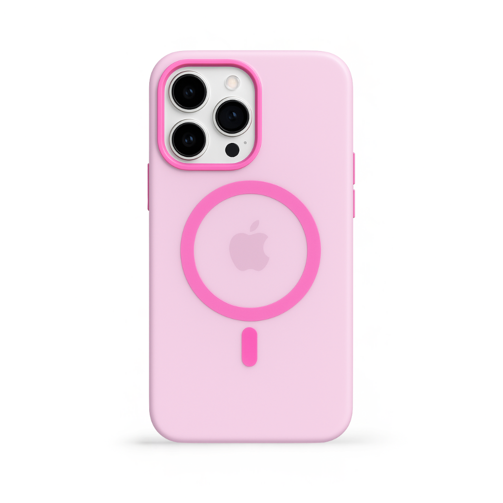 Mobilskal MagSafe Rosa Transparent