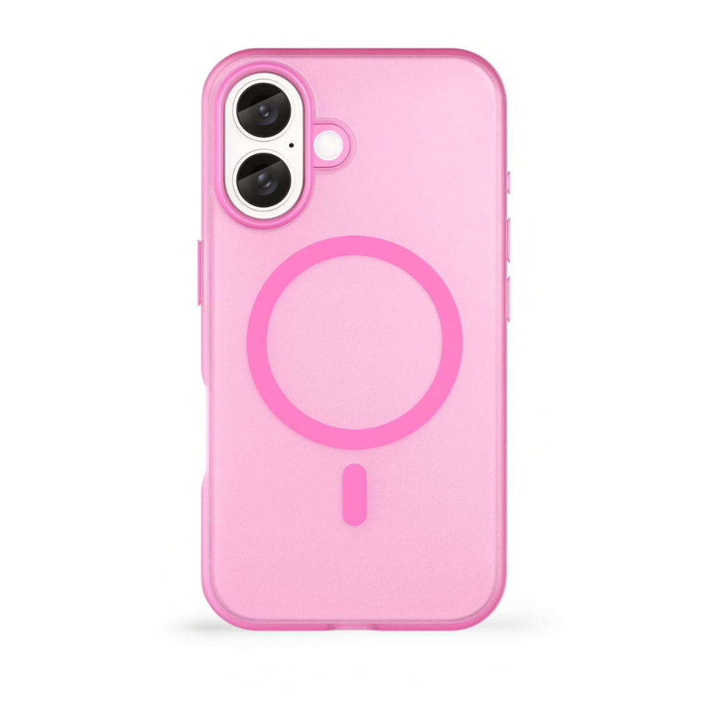Mobilskal MagSafe Rosa Transparent